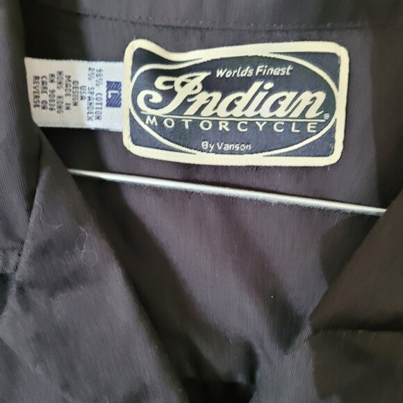 LADIES INDIAN MOTORCYCLE BUTTON DOWN TOP  LARGE - Picture 4 of 5